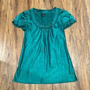 Spense Green ruffle top